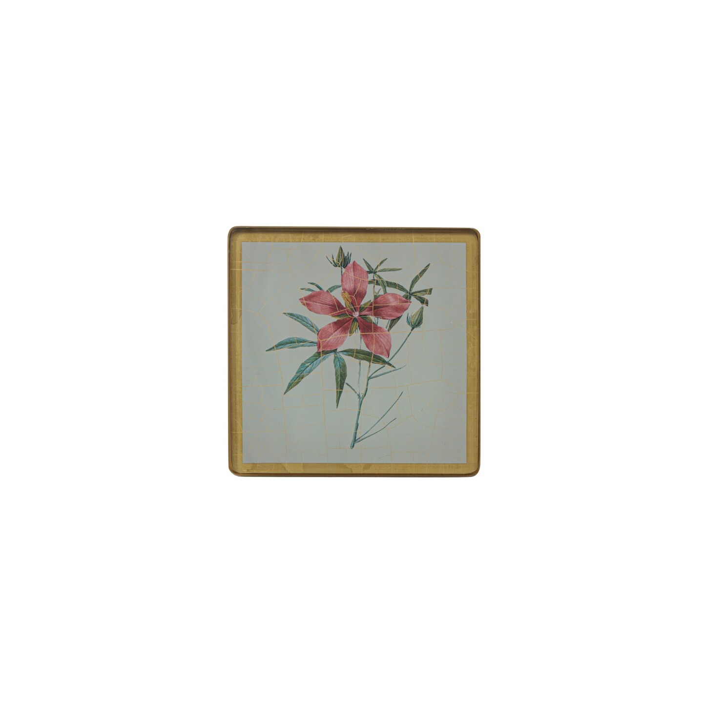 Square Coasters, Summer Flowers on Celedon    £23