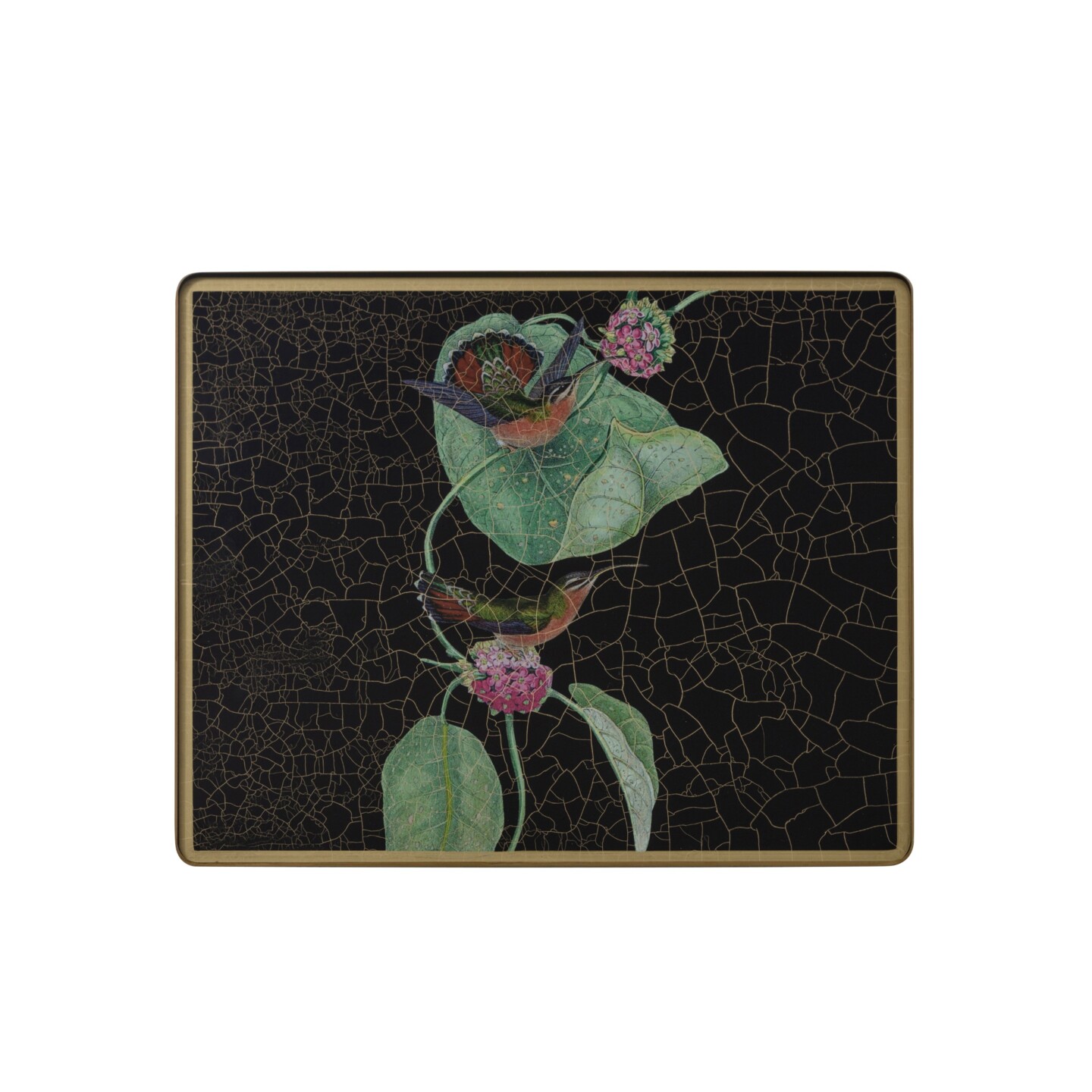 Small Tablemat, Hummingbirds on black    £37