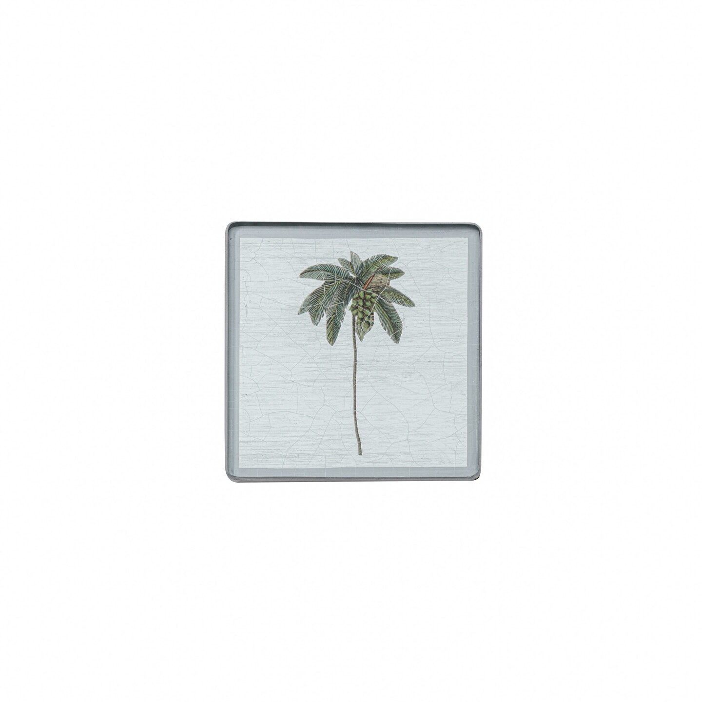 Square coaster, Palm Tree on silver leaf    £23