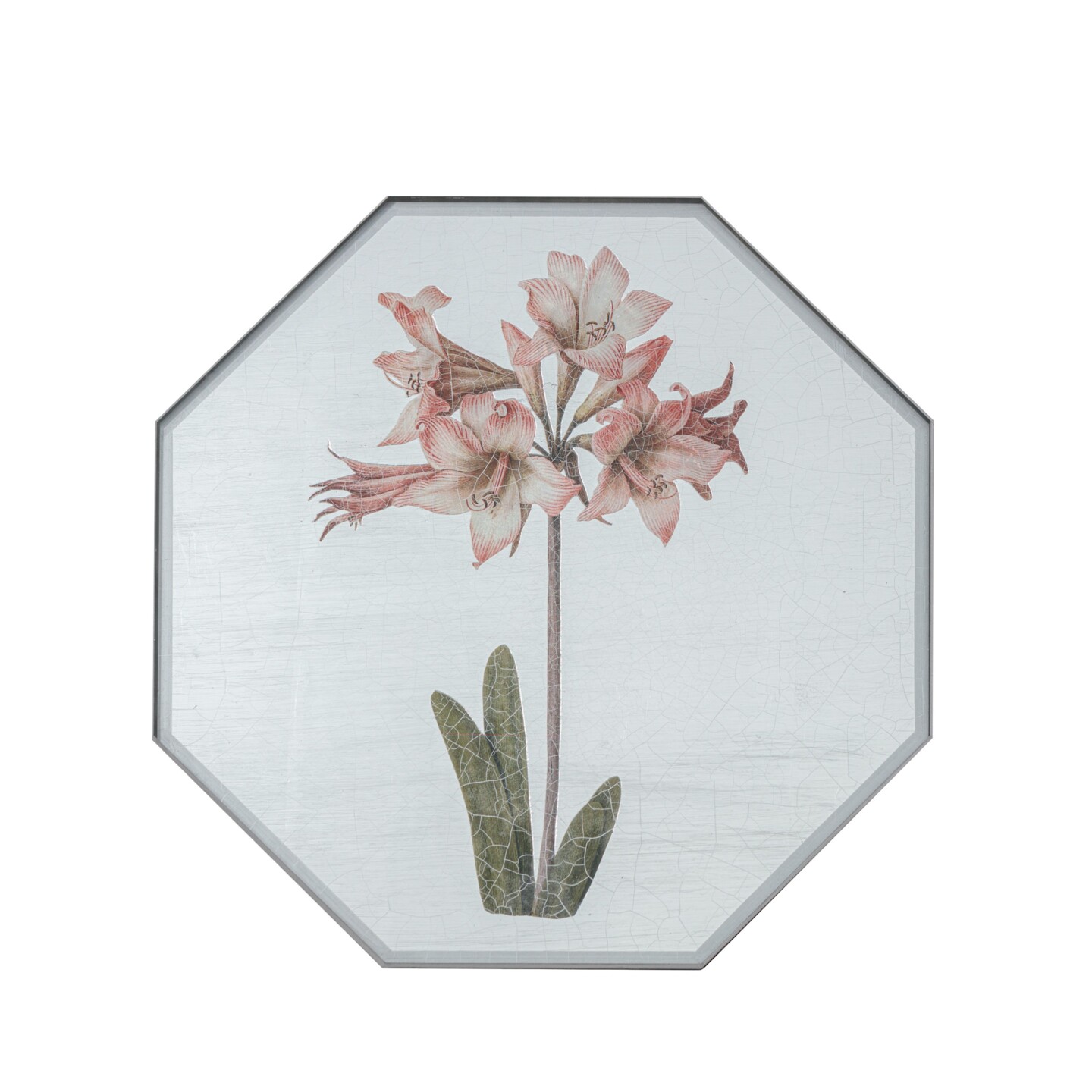 Small Octagonal Tablemats, Summer Flowers on silver leaf    £41
