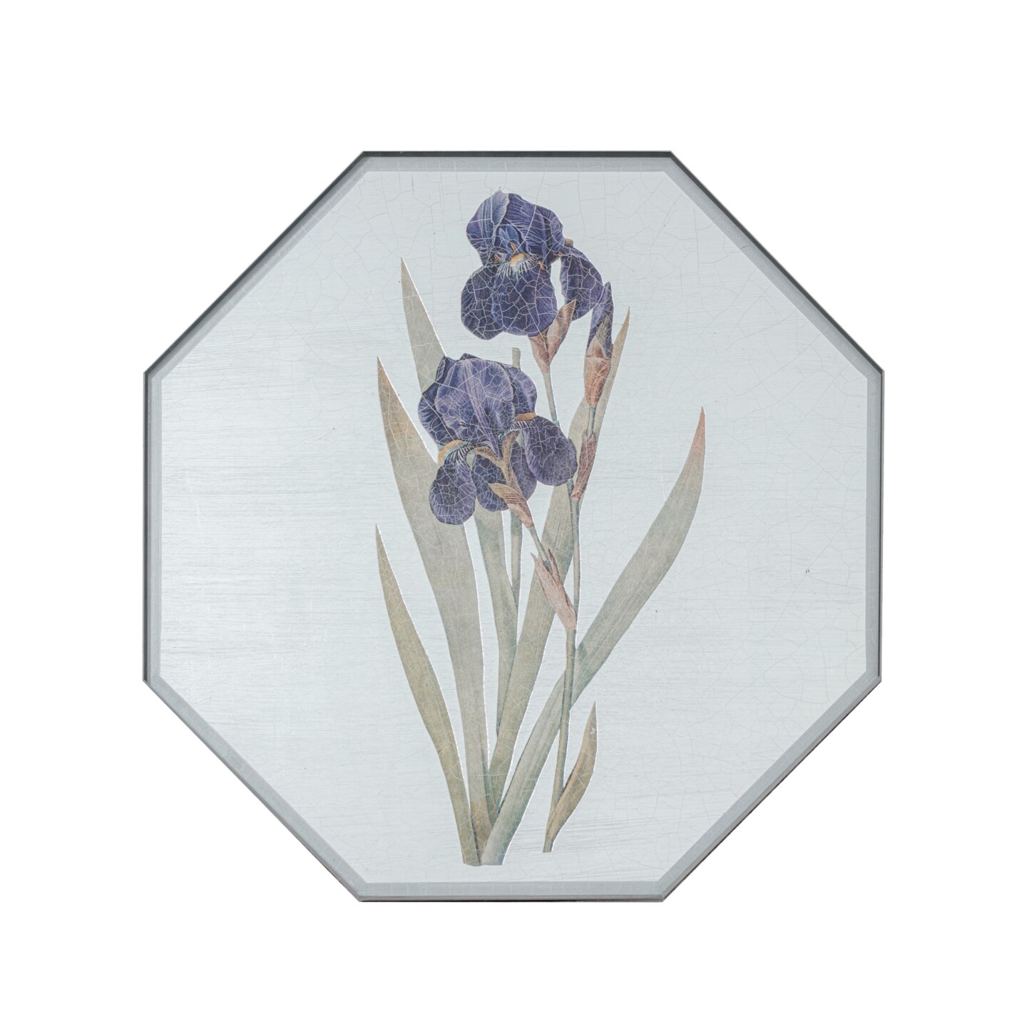 Small Octagonal Tablemats, Summer Flowers on silver leaf    £41