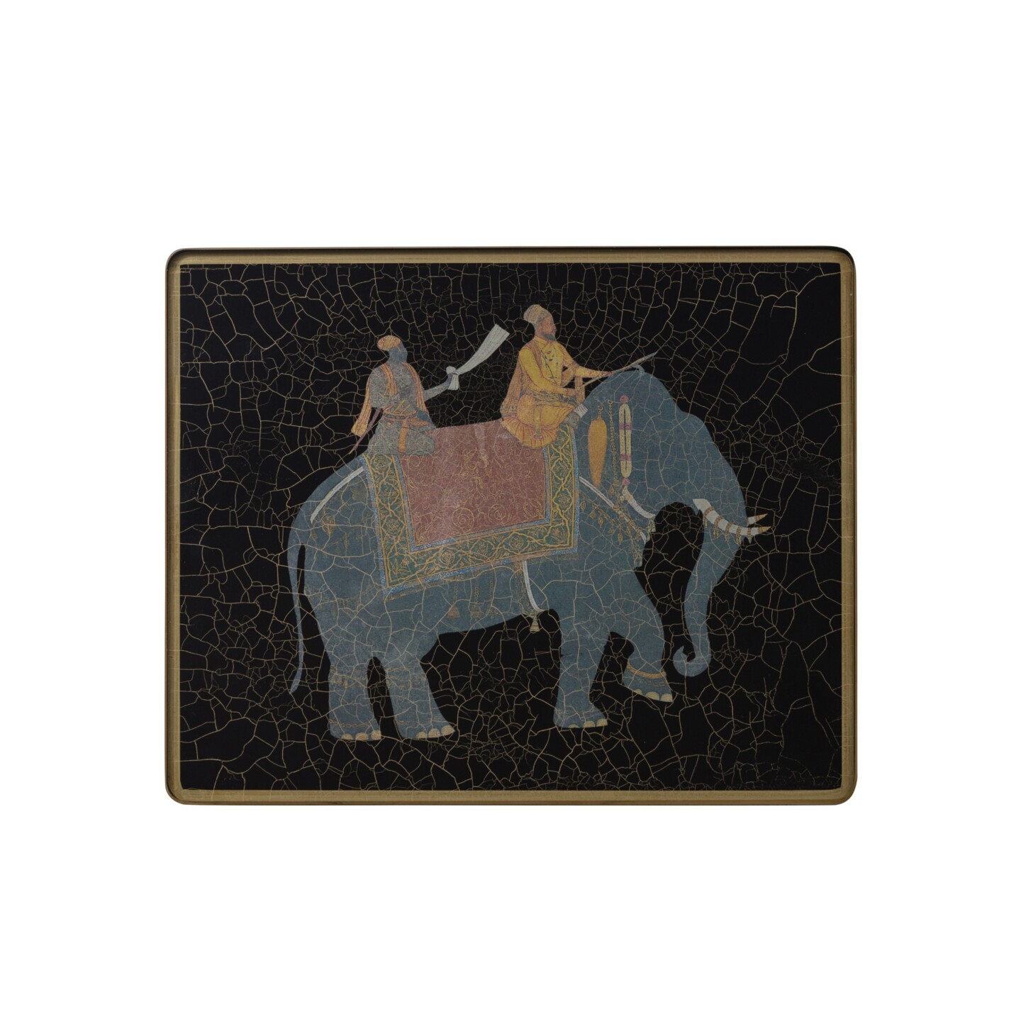 Small Tablemat, Indian Elephants on black    £37